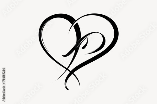 Abstract paper heart shape illustration for love and romance