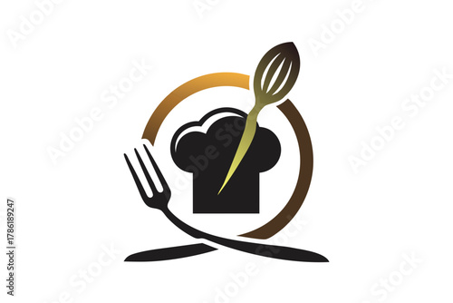 Vector illustration of restaurant menu with fork and spoon design