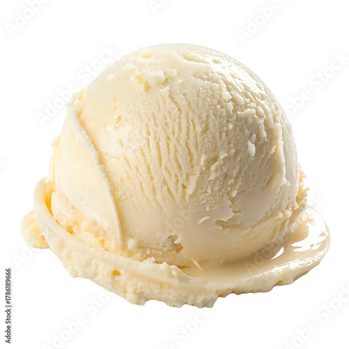 ice cream scoop ,isolated on transparent png