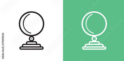 Crystal Ball Icon Vector Illustration. Crystal Ball Outline Icon.