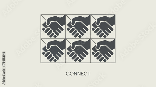 Seamless partnership icons symbolize strong business connections and successful collaboration for global teamwork and trust building