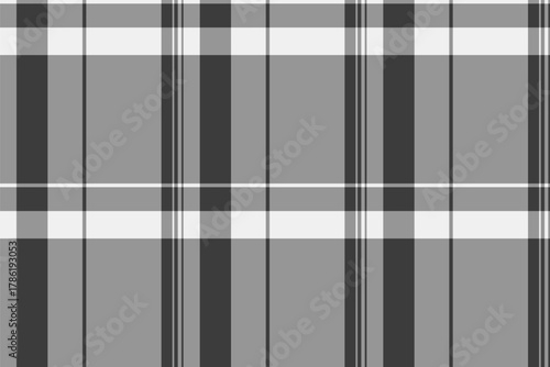 Colorful pattern textile seamless, advertising plaid tartan check. Continuity vector background fabric texture in vintage gray and grey colors.
