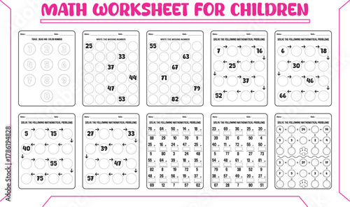 Printable math worksheet for children