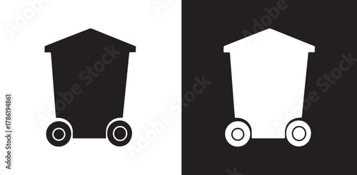 Dumpster Icon Vector Illustration, Waste Container Symbol. Trash Dumpster Vector Icon – Garbage Bin Illustration.
