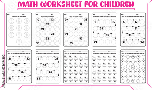 Printable math worksheet for children