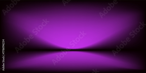 Abstract gradient podium background. Violet, purple and lilac empty 3d studio backdrop. Clean scene for product presentation mockup template. Vector illustration.