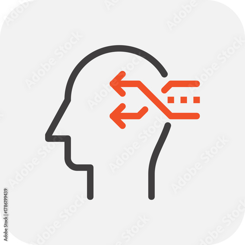 Modern strategy change flat line vector illustration icon design concept. Icon for mobile and web graphics. Flat symbol, logo creative concept. Simple and clean flat pictogram