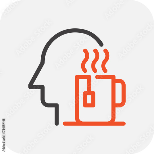 Modern take a break flat line vector illustration icon design concept. Icon for mobile and web graphics. Flat symbol, logo creative concept. Simple and clean flat pictogram