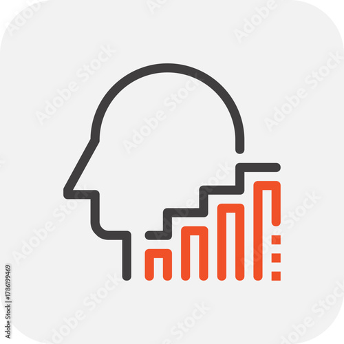 Modern progress flat line vector illustration icon design concept. Icon for mobile and web graphics. Flat symbol, logo creative concept. Simple and clean flat pictogram