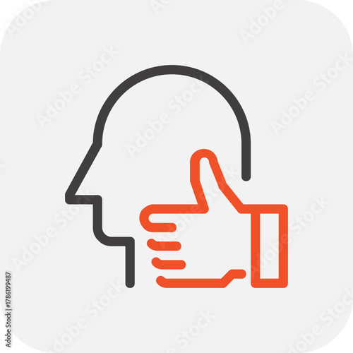 Modern good job flat line vector illustration icon design concept. Icon for mobile and web graphics. Flat symbol, logo creative concept. Simple and clean flat pictogram