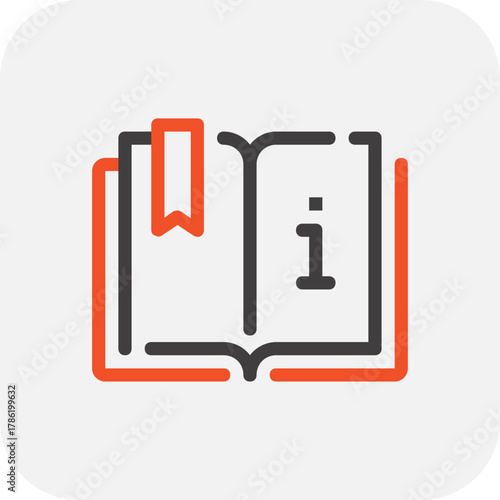 Modern user manual flat line vector illustration icon design concept. Icon for mobile and web graphics. Flat symbol, logo creative concept. Simple and clean flat pictogram