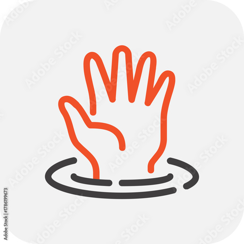 Modern help flat line vector illustration icon design concept. Icon for mobile and web graphics. Flat symbol, logo creative concept. Simple and clean flat pictogram