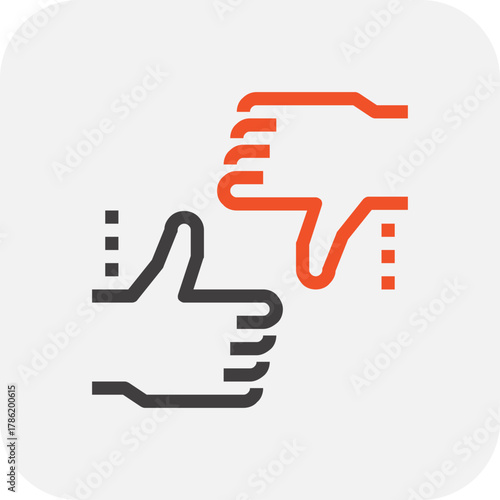 Modern opinion flat line vector illustration icon design concept. Icon for mobile and web graphics. Flat symbol, logo creative concept. Simple and clean flat pictogram