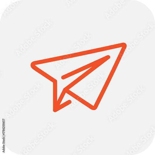 Modern direct message flat line vector illustration icon design concept. Icon for mobile and web graphics. Flat symbol, logo creative concept. Simple and clean flat pictogram