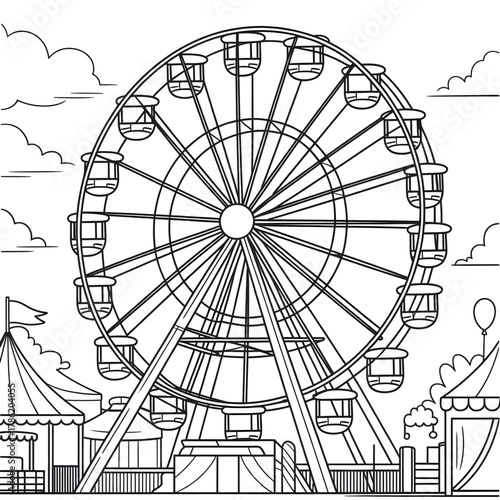 ferris wheel vector illustration
