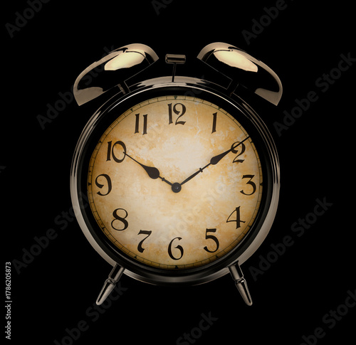 Vintage Wecker mit der Uhrzeit 10 nach 10