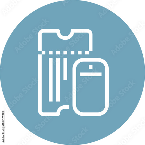 Modern online booking flat line vector illustration icon design concept. Icon for mobile and web graphics. Flat symbol, logo creative concept. Simple and clean flat pictogram