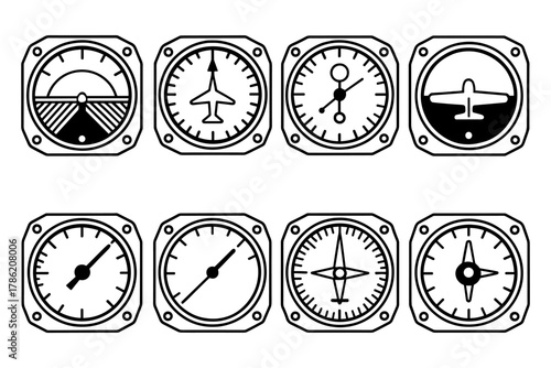 Vintage aircraft instrument panels collection for pilots and aviation enthusiasts