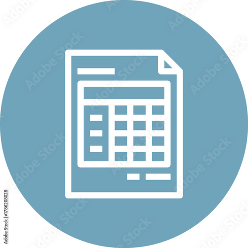 Modern invoice flat line vector illustration icon design concept. Icon for mobile and web graphics. Flat symbol, logo creative concept. Simple and clean flat pictogram