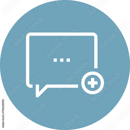 Modern speech bubbles flat line vector illustration icon design concept.
