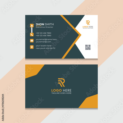 Corporate identity modern business card design template
