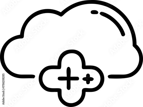 Cloud computing with a plus sign