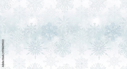 Snowflake pattern on a light background in winter theme  