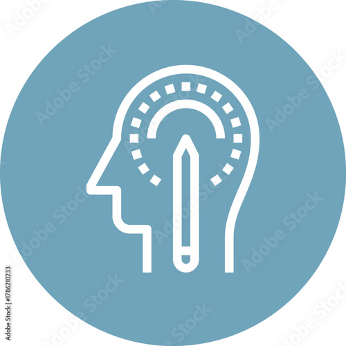 Modern creativity flat line vector illustration icon design concept. Icon for mobile and web graphics. Flat symbol, logo creative concept. Simple and clean flat pictogram