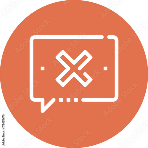 Modern failure flat line vector illustration icon design concept. Icon for mobile and web graphics. Flat symbol, logo creative concept. Simple and clean flat pictogram