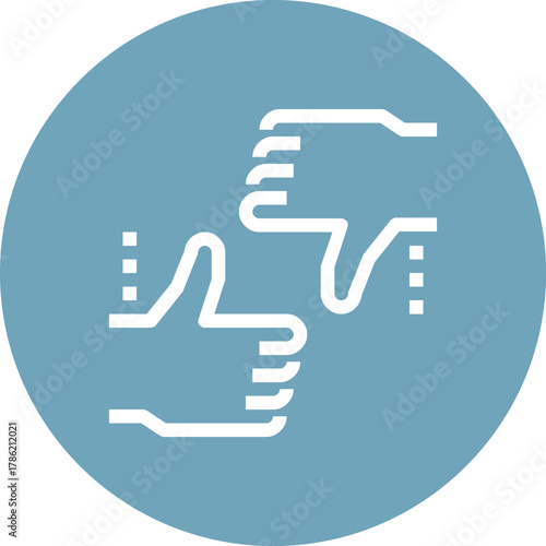 Modern opinion flat line vector illustration icon design concept. Icon for mobile and web graphics. Flat symbol, logo creative concept. Simple and clean flat pictogram