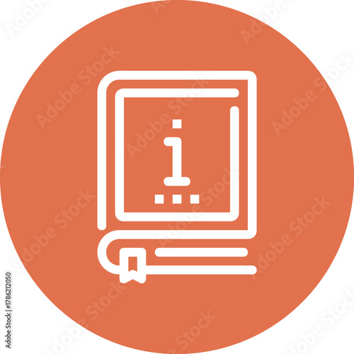 Modern user manual flat line vector illustration icon design concept. Icon for mobile and web graphics. Flat symbol, logo creative concept. Simple and clean flat pictogram