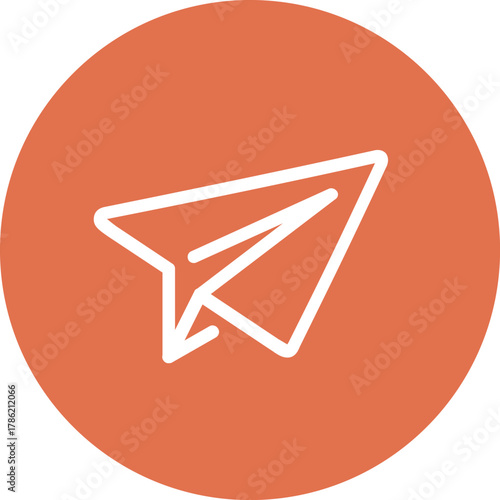 Modern direct message flat line vector illustration icon design concept. Icon for mobile and web graphics. Flat symbol, logo creative concept. Simple and clean flat pictogram