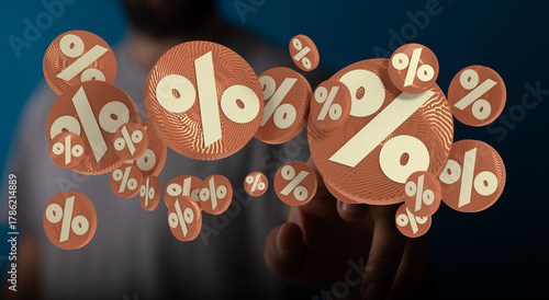 Financial concept with hand...