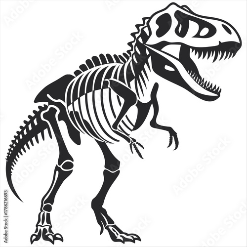 T-Rex Tyrannosaurus Rex Dino Skeleton icon.