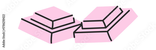 Two pieces of chocolate snack