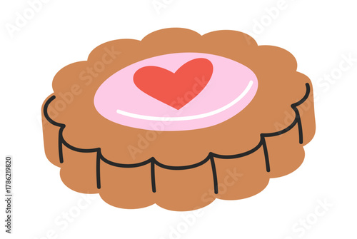 Valentines day crispy cookie design