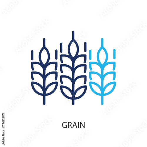 Grain thin line icons. Original vector illustration.