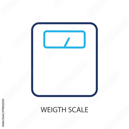 Weigth scale thin line icons. Original vector illustration.