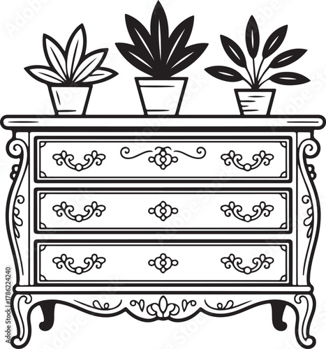 set of decorative elements