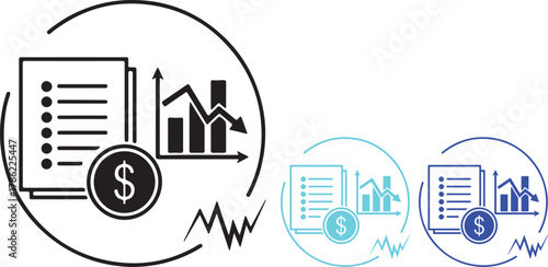 Financial data analysis with charts currency symbols and business growth indicators