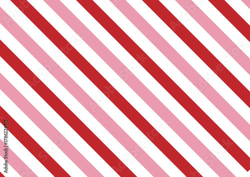 ピンクと赤のストライプが可愛いバレンタイン背景 横
Cute Pink and Red Stripe Valentine Background