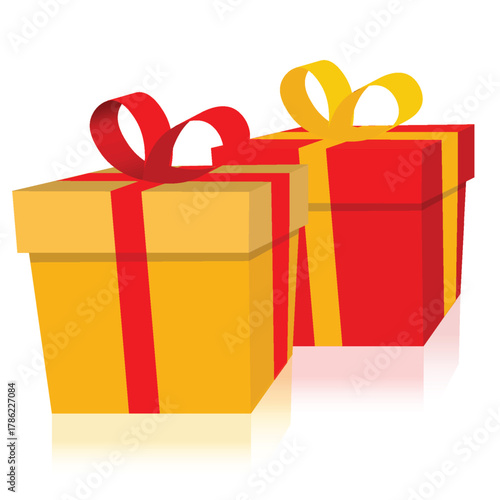 surprise Red gift box, birthday celebration, special give away package