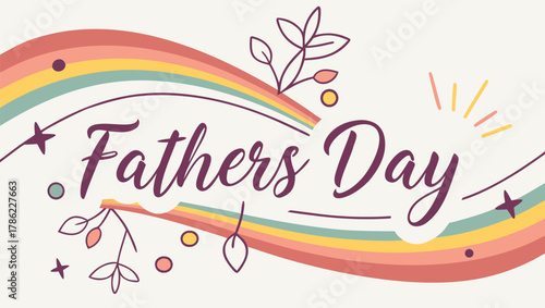 Tech-inspired geometric lettering “Happy Father’s Day”, sharp angular fonts, circuit-like line accents, futuristic blue and silver theme
