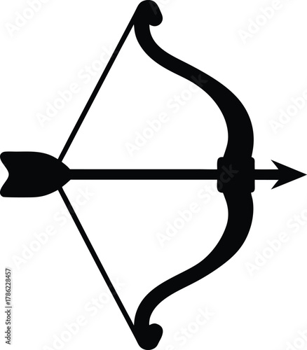 bow and arrow silhouette vector,  bow and arrow icon