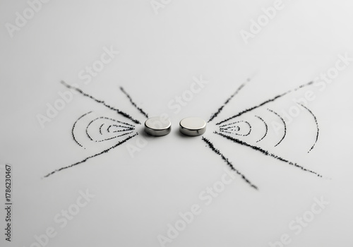 Magnetic field lines demonstrated by small cylindrical magnets