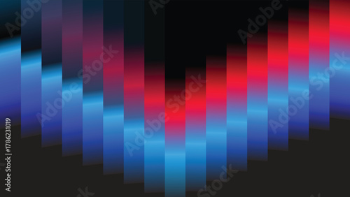 Abstract Neon V-Shape Segmented Gradient Background
