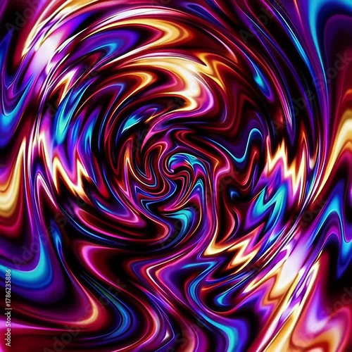 Abstract swirling vortex of vibrant colors and dynamic energy