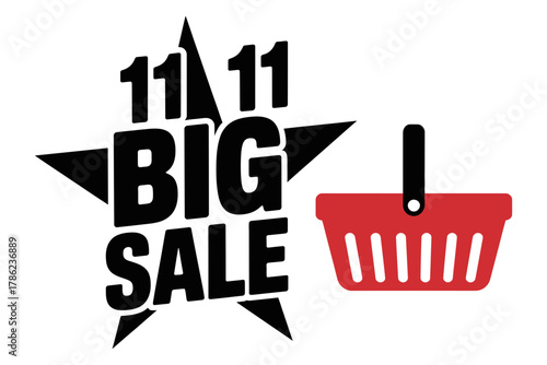 Exciting Big Sale event with a shopping basket, perfect for promotions and discounts.