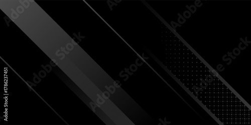 Black abstract background. Elegant dark diagonal shape elements.