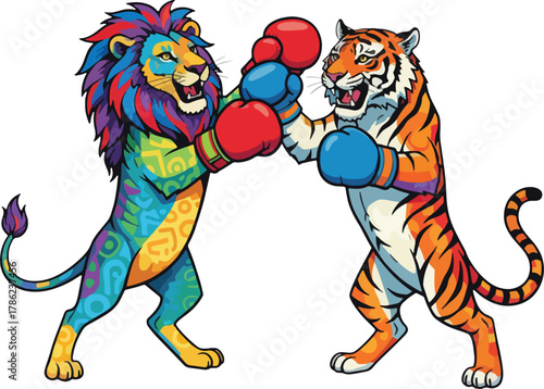 boxing cartoon illustration